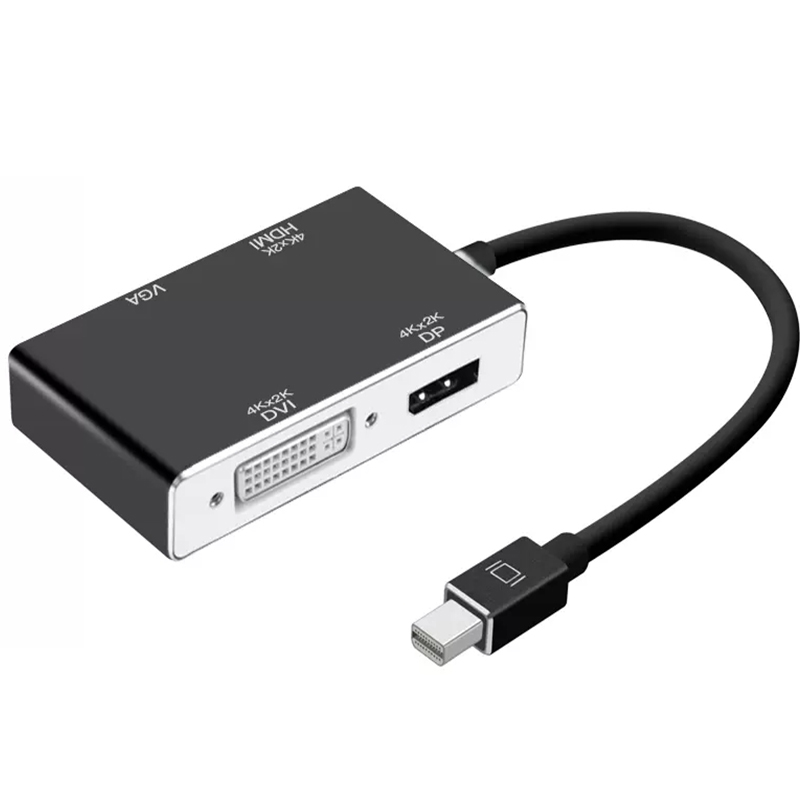 4in1 USB Hub Multiport Dock Station with mini DP HDMI VGA DVI DP