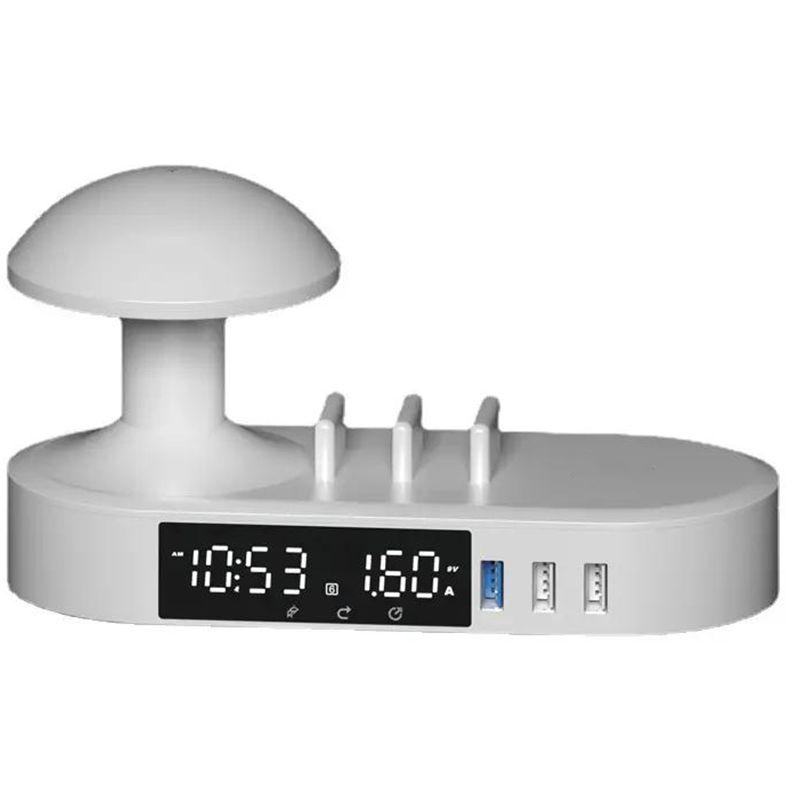 Smart 6 Ports Mushroom Touch Night Light Charger Station Quick Charging Station Fast Wireless Charging Stand 