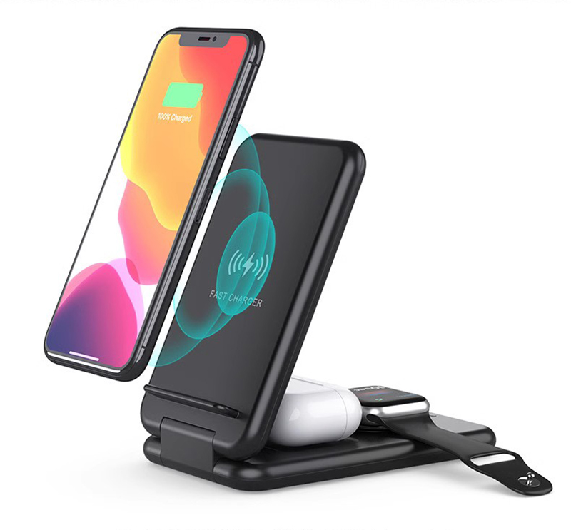 3-in-1 mobile phone wireless charging foldable watch earphone magnetic fast charging
